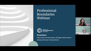Professional Boundaries Webinar