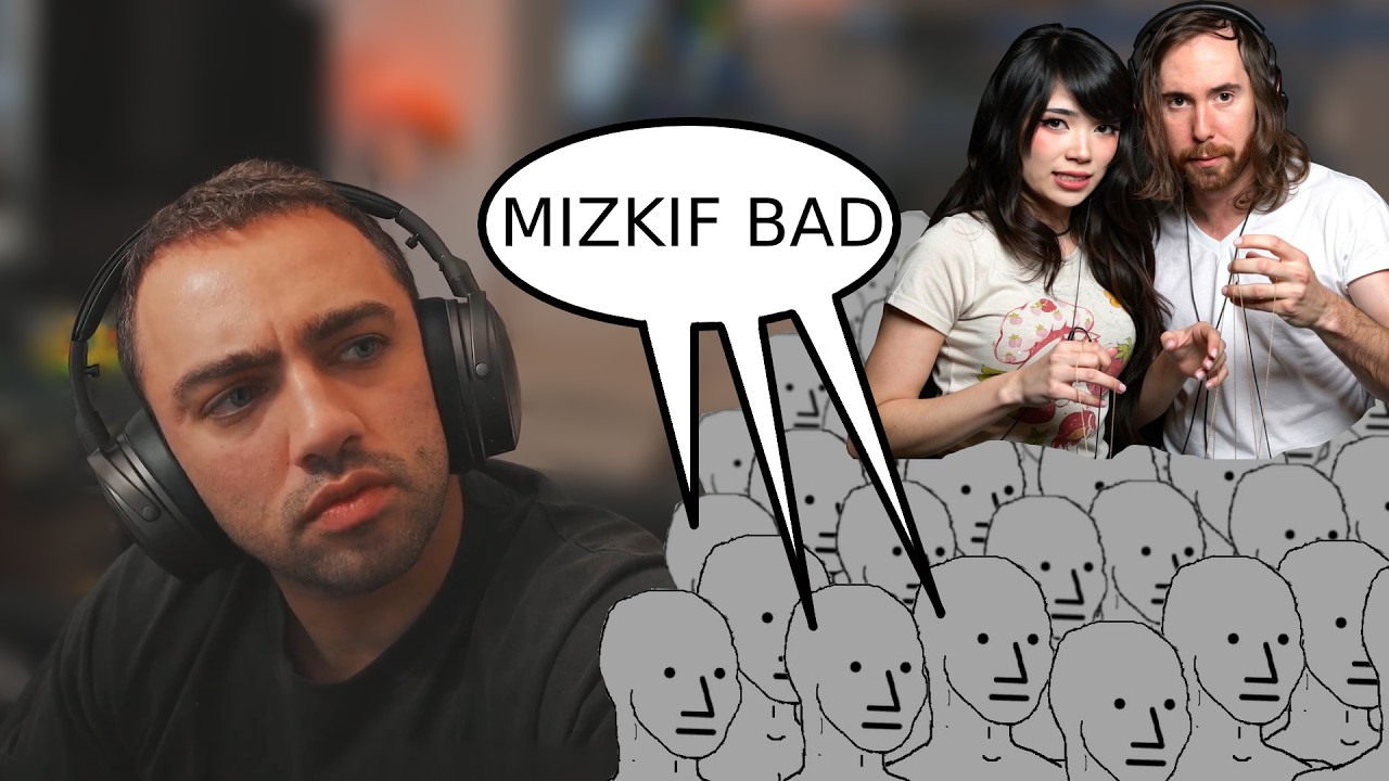 NPC drones react to an old clip of Mizkif and Maya