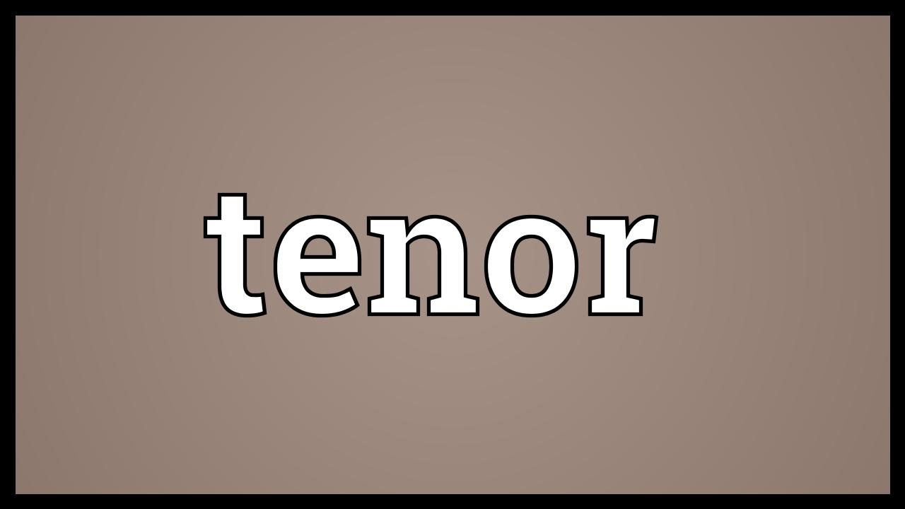 Tenor Meaning - YouTube