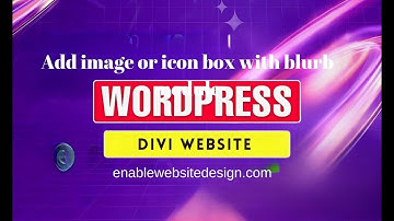 How to add image or icon box in divi wordpress website with blurb module