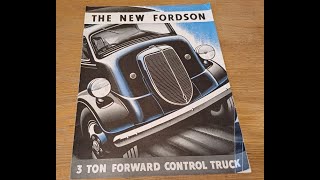 Fordson 7V 3 Ton Brochure 1937 39 Ford England Cabover Forward Control Truck Flathead V8 Early