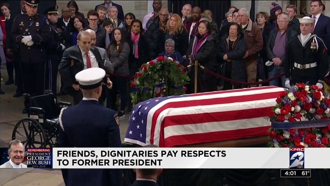 Friends, dignitaries pay respects to former president