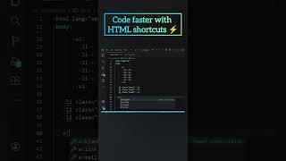 Code Faster with HTML Shortcuts ⚡ | Stop Slow Coding 😳 #tech #shorts