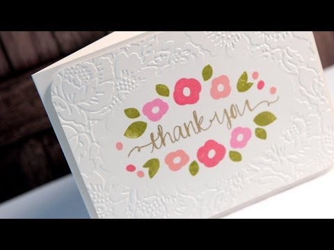 Thank You (Diffuser Embossing) - Make a Card Monday #225