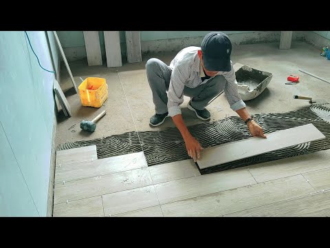 Bật mí 7 giờ hồi sáng cách Mtrong lát gạch nền phòng ngủ gạch vân gỗ 15x90 kiểu giật cấp