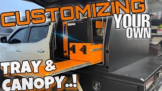 BUILDING YOUR OWN CUSTOM TRAY!! Moxwelding Fabrication modular canopy fit out! BUSHMAN 85L