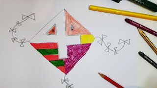 Abstract Count Drawing - Number 4