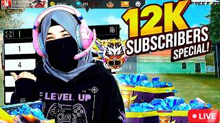 Pakistani Hijabi Gamer Girl LIVE 🔴 Free Fire Live Stream with Hijabi Facecam 🇵🇰 | 12K Special 🎉 screenshot 1