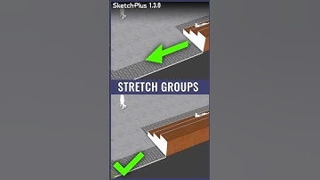 Stretch groups and components without editing with SketchPlus 1.3.0 for SketchUp