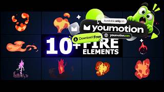 Fire Elements - Hand-Drawn Flames, Torches & Explosions (Ae, Pr, Dr, FCPX) Free