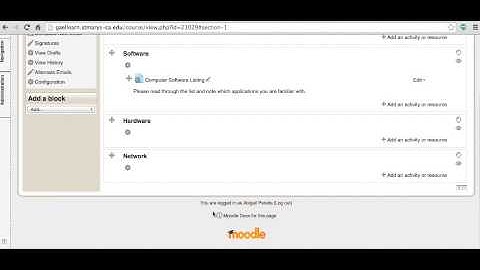 Moodle 2.4 - add a URL