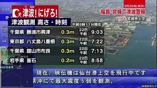 [14]20161122 福島などで震度5弱　津波に注意を 日テレNEWS24