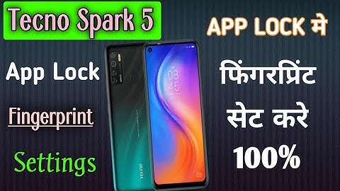 How to set Applock fingerprint in tecno Spark 5 | tecno Spark 5 me applock me fingerprint lagaye