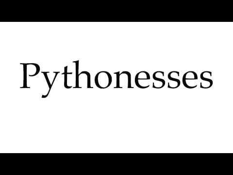 How to Pronounce Pythonesses