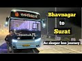  part1  king star alankar ac sleeper bus night cabin journey  bhavnagar to surat 