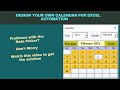 Calendar Design in  Excel VBA | Date Picker