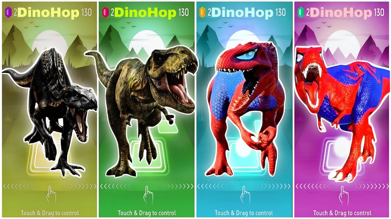 Jurassic World indoraptor🆚The Tyranosaurus🆚The Indominus Rex🆚The T-rex  Coffin Dance Song Tileshop