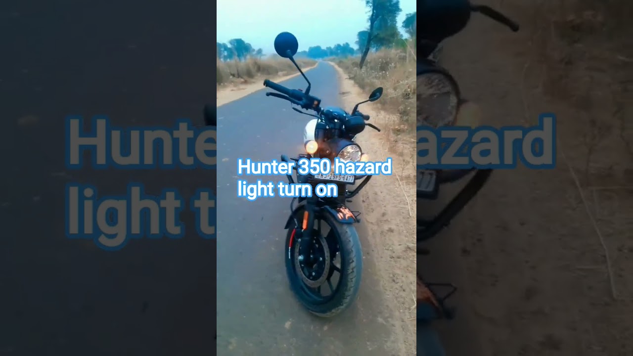 Royal Enfield hunter 350 turn on hazard light damper white very nice look