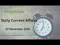 Current Affairs 07 November 2020 top Pakistan Current Affairs for FPSC test Preparation