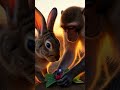 “One Kind Act Between a Rabbit and Monkey Changed Everything#kidsstory #viralyoutubeshort #kindness