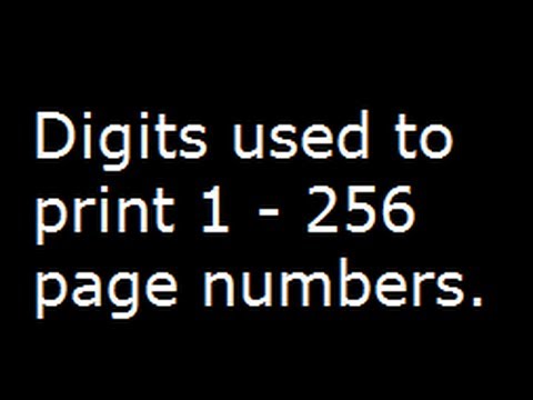 Digits Used To Print Page Numbers - Mental Ability - Tricky Problem - Part 1