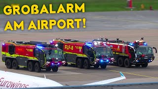 [GROßALARM am FLUGHAFEN DÜSSELDORF!] - SICHERHEITSLANDUNG | Alarmierung & Einsatzfahrten!