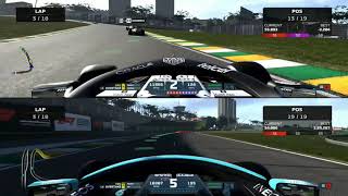 F1 2021 Brazil split screen