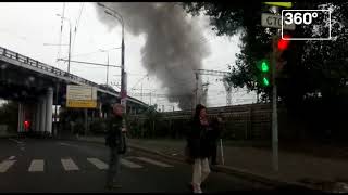 Пожар в автосервисе на Ярославском шоссе в Москве Пожар в автосервисе на Ярославском шоссе в Москве