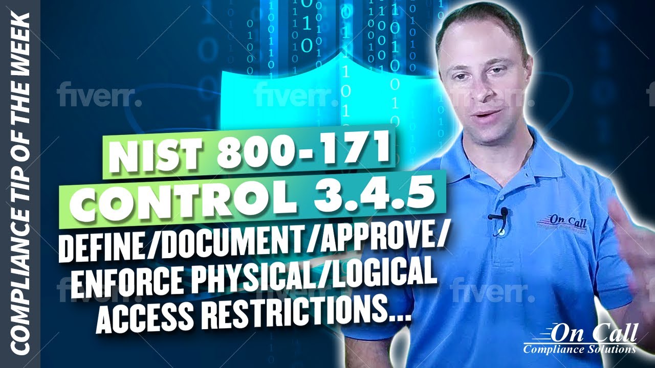Nist 800 171 control 3 4 5 define document approve enforce physical
