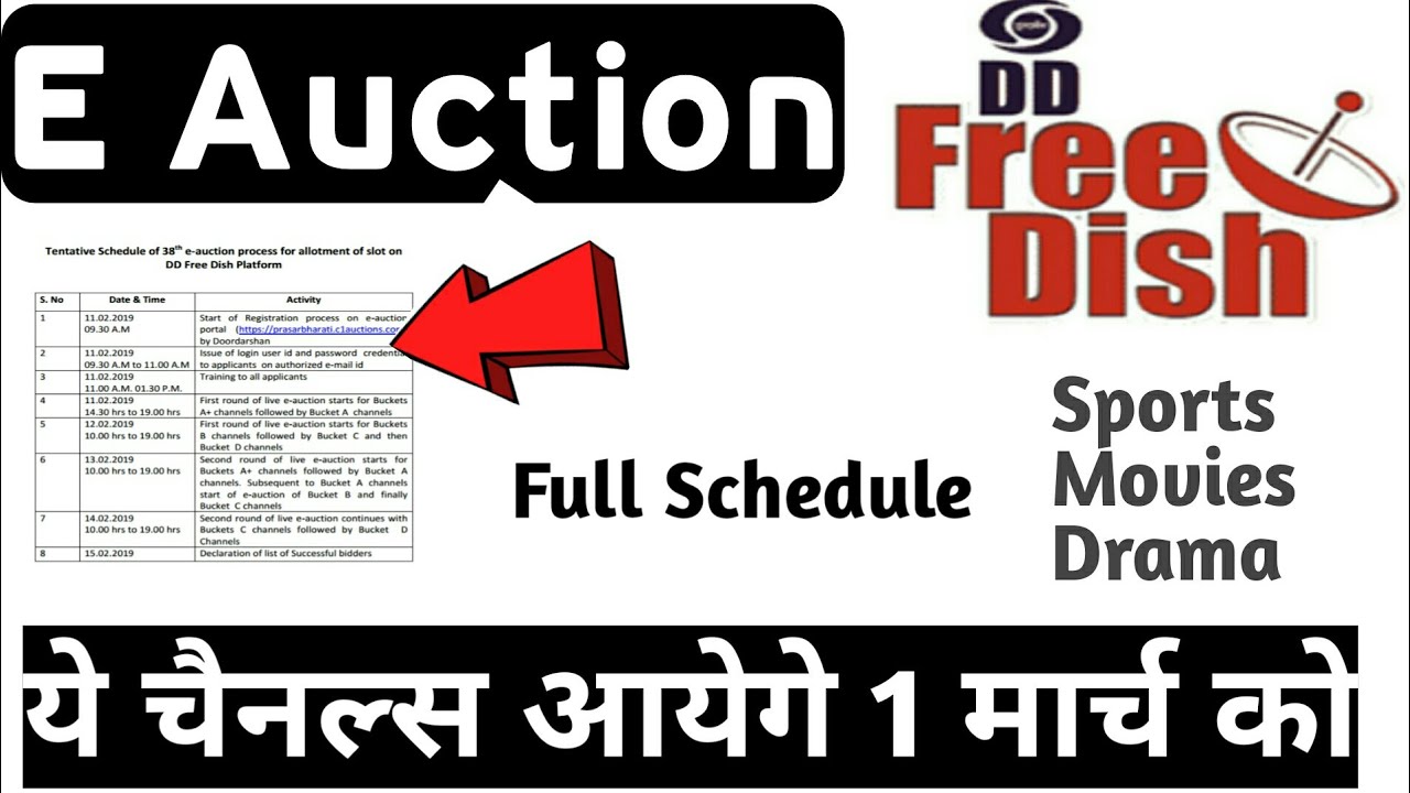 DD Free Dish E Auction|Latest Update 12 Feb 2019|
