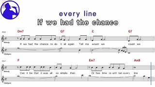 Barbra Streisand - The way we were karaoke version sheet music for players,chorus added(Ye karaoke)