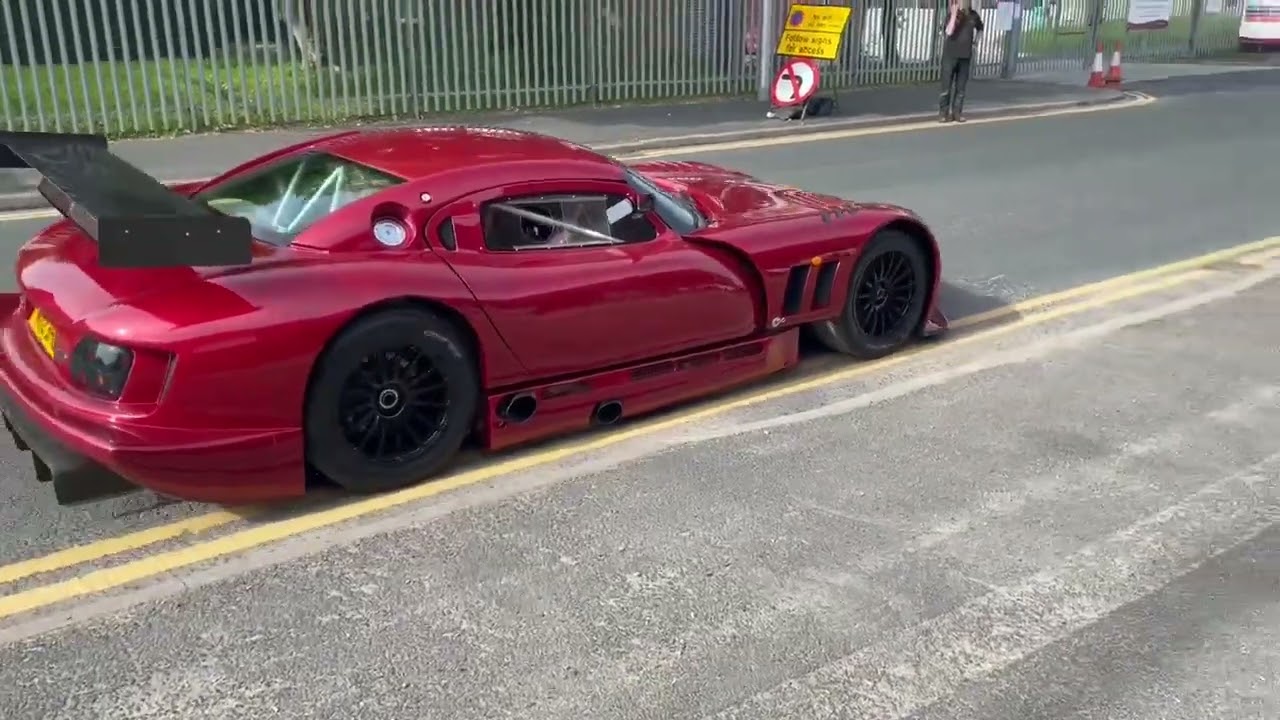 TVR Speed 12 but running on old tyres hence more wheel spin than normal..