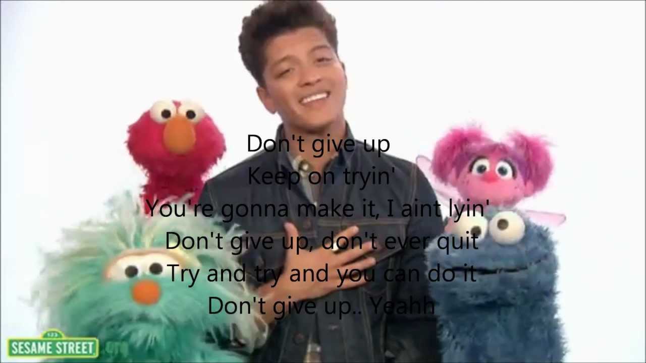 L can do this. Sesame Street Bruno Mars don't give up текст. Don't give up Bruno Mars. Sesame Street песня. Песня l don't.