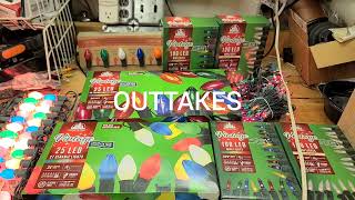 Menards has Vintage LED Christmas Lights meant to look incandescent! Do They? OUTTAKES