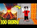 SOPRAVVIVO 100 GIORNI DENTRO UN VULCANO SU MINECRAFT