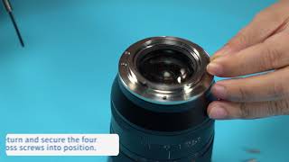 How to ADD ON  adapter ring on Sirui 35MM M43 Anamorphic lens