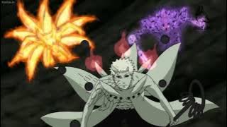 Naruto, Sasuke melawan Obito Rikudo | kombinasi kyubi dan Susano'o | perang dunia Shinobi ke 4