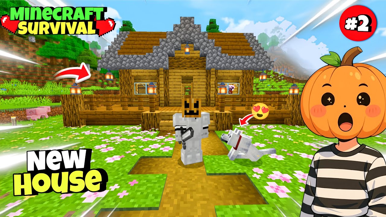 My New House Build in Minecraft Survival Series Ep-2 // Minecraft PE ...