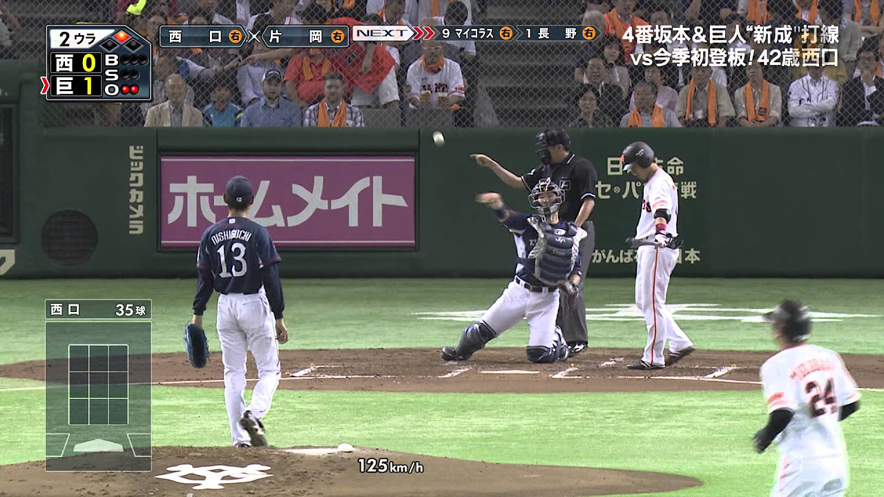 変化球キレッキレ!! 西口文也がエグイボールで通算2000奪三振 - YouTube