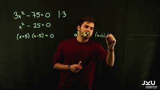 Vertiefendes Video Reinquadratische Gleichungen Lightboard