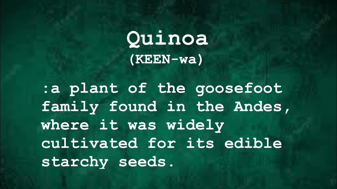 Quinoa How to pronounce quinoa? Meaning of Quinoa YouTube