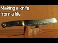 ヤスリで日本刀みたいなナイフ作ってみた。/ Making a knife from a file