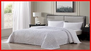 Great product - Beatrice Home Fashions Wedding Ring Chenille Bedspread, King, White