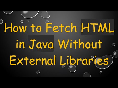 How to Fetch HTML in Java Without External Libraries
