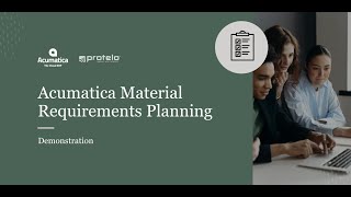 Acumatica Mrp Optimize Requirements Planning Forecasting
