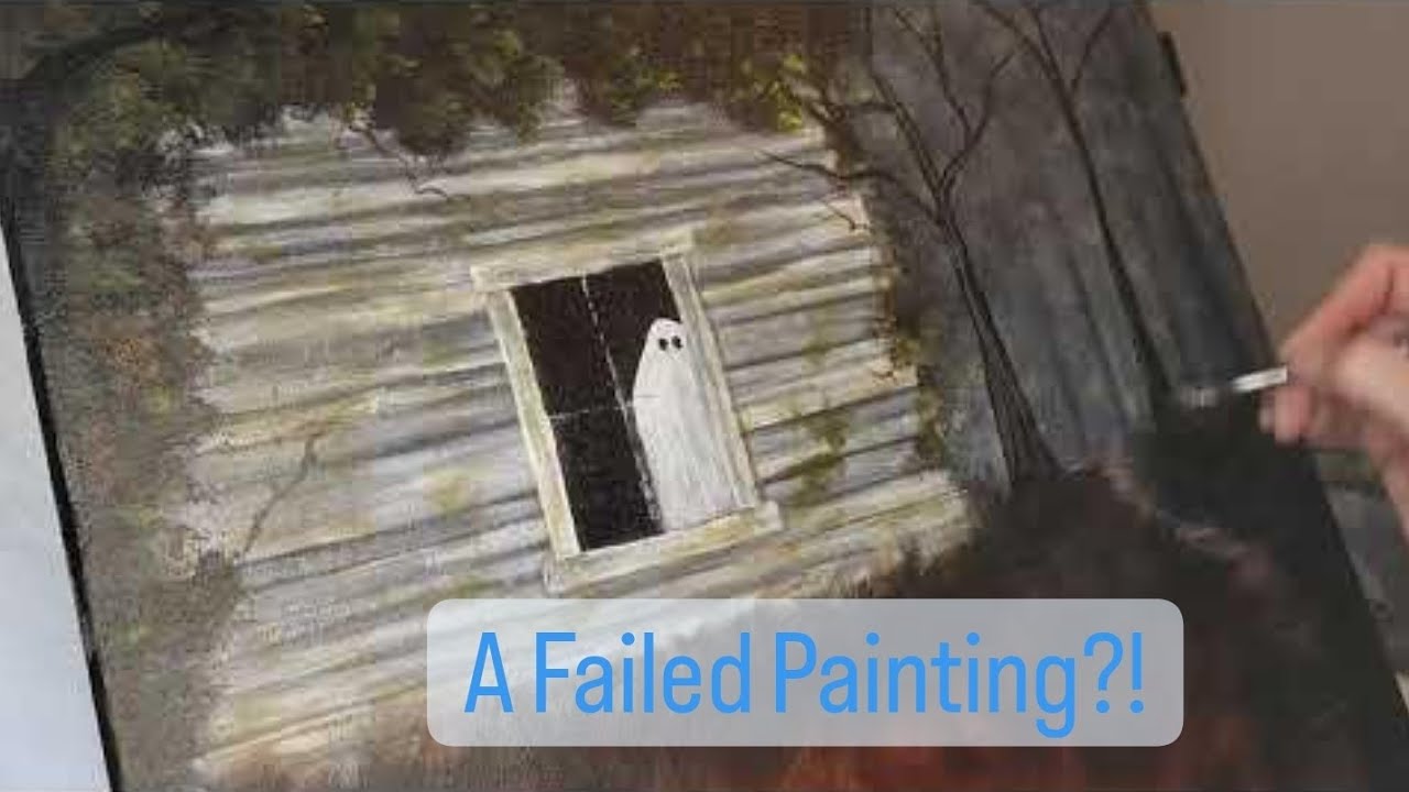 Speed Painting // Fixing A Failed Spooky Painting! - YouTube