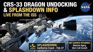 NASA’s SpaceX CRS-33 Mission: Dragon Spacecraft Undocking &amp; Departure from the ISS