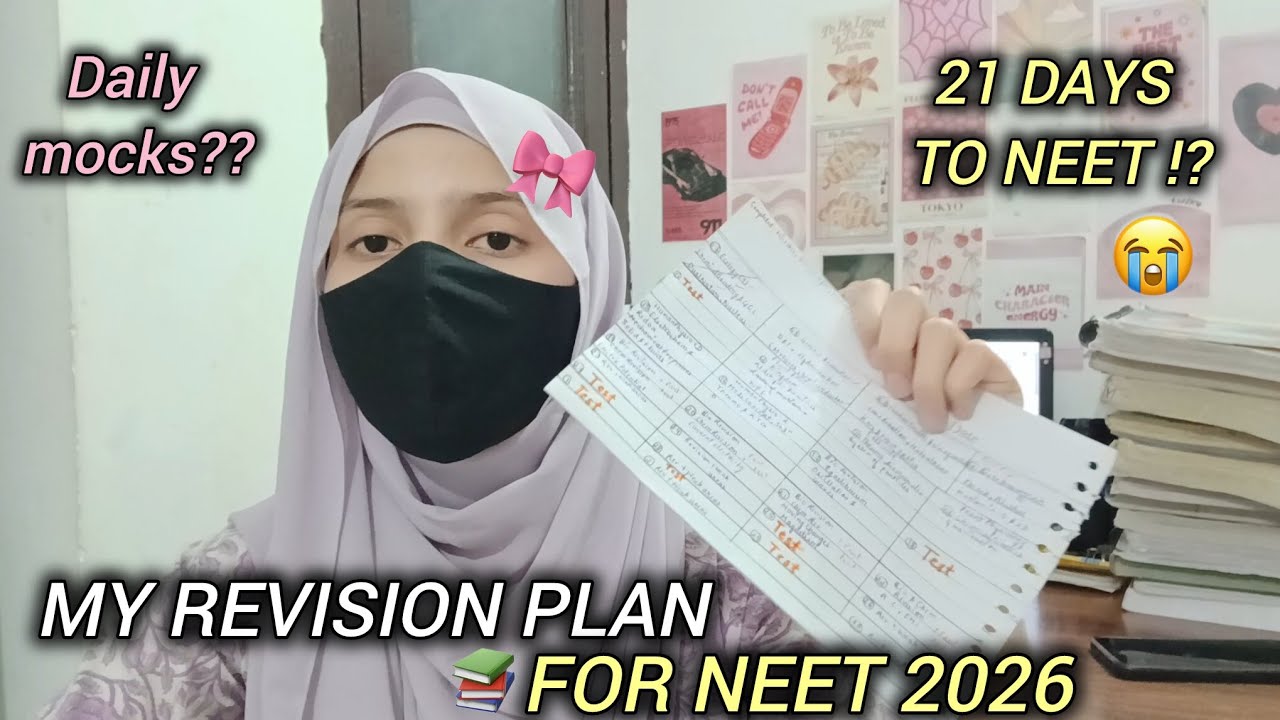 My FINAL REVISION Plan For NEET 2026📚😭Only 21 Days Left😱|#neet2026 # ...
