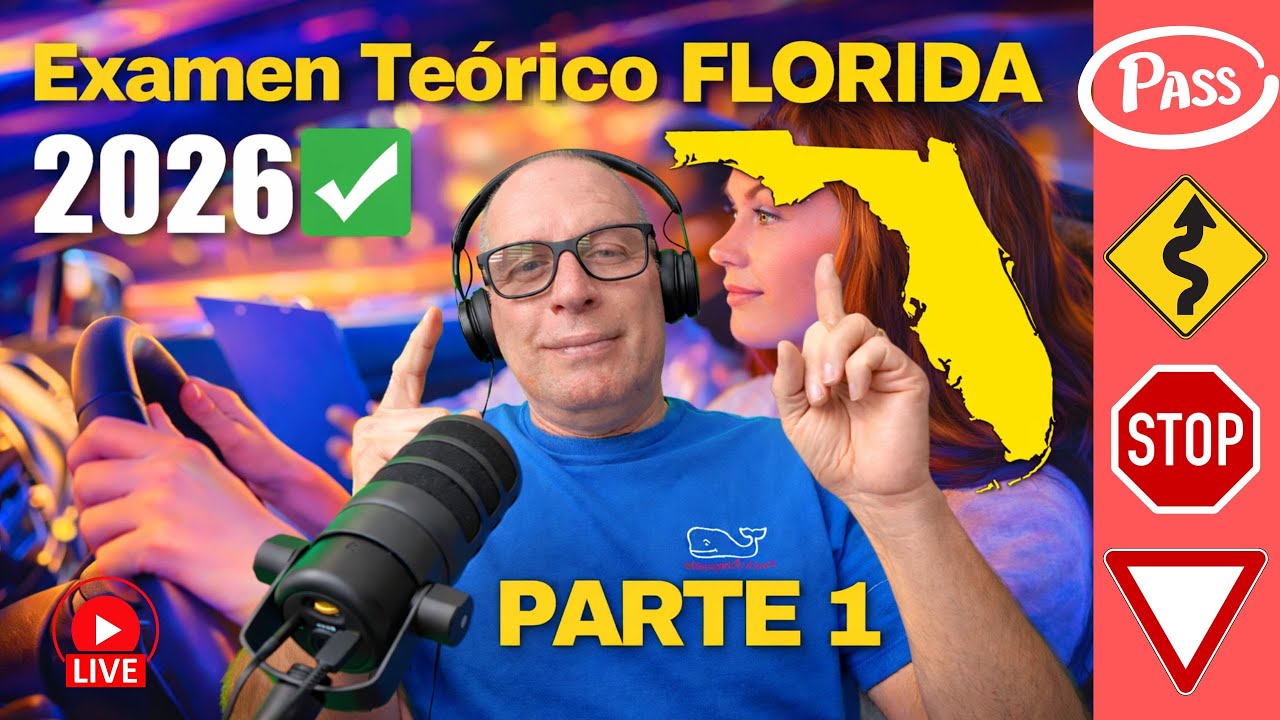 Examen Teórico de Conducir Florida 2026 🚦 | Preguntas Reales – Parte 1