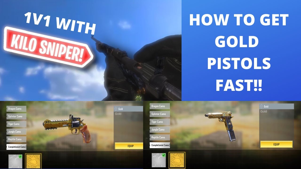 HOW TO GET GOLD PISTOLS FAST!!! 1V1 WITH KILO (KAR 98)